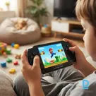 A18 retro game console with 4.3-inch screen and 8 GB storage