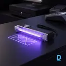 Portable UV banknote-checking lamp