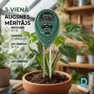 Augsnes mērītājs 3 vienā: pH, mitrums un gaisma