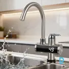 Elektriskais ūdens sildīšanas jaucējkrāns 3000 W ar LED displeju