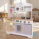 Children’s wooden play kitchen with accessories, 85x68 cm