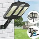 Solar LED outdoor light with 3 sections and remote