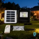 Solar LED floodlight with panel and remote, 44 LEDs