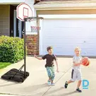 Adjustable basketball hoop, 216–247 cm