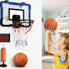 Basketball hoop with electronic counter