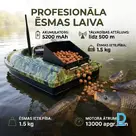 RC ēsmas laiva ar kamuflāžas apdari, 5200 mAh, 1,5 kg