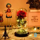 For sale Artificial rose in a dome with LED lighting