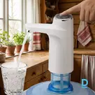 Электрический насос для бутылей 5–18,9L, белый, USB-зарядка