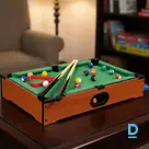 Mini tabletop billiards for children with cues and balls, 52x31 cm