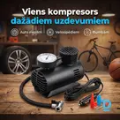 Auto riepu kompresors ar uzgaļiem, 12 V