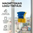 Magnētiskais logu tīrītājs abpusējai tīrīšanai standarta stikliem