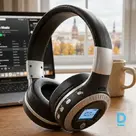 Стереонаушники Bluetooth с LCD-экраном, микрофоном, FM-радио и Micro SD