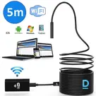 Беспроводной эндоскоп 5 м с WiFi, водостойкий