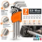 TRUPER ALLX 7M Sešstūra Atslēgu Komplekts 7 gab for DIY Enthusiasts Durable Construction Orange Black MEXICO Rokas Darba Instrumenti