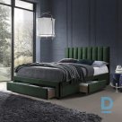 Pārdodu GRACE gultu ar atvilktnēm, krāsa: tumši zaļa