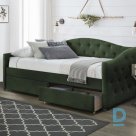 Pārdod gultu ALOHA ar atvilktnēm, krāsa - tumši zaļa