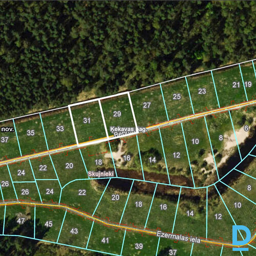 3001 m² apbūves zeme, Bebru iela 29, 31, Skujnieki, Ķekavas pagasts, Ķekavas novads, Latvija.