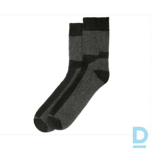 Pārdod Vīriešu Siltas Frotē Kokvilnas Zeķes ar Elastānu SOCKS TERRY Dark Grey Black