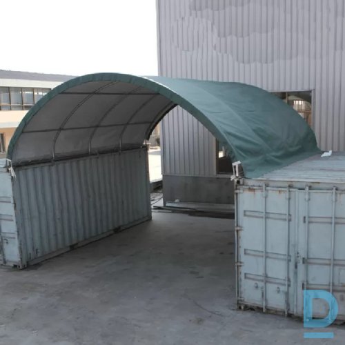 Konteineru nojume/bez aizmugurējās sienas/ 6x6x2m