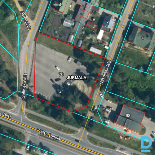 2967 m² komercapbūves zeme, Talsu šoseja 70, Kauguri, Jūrmala, Latvija.