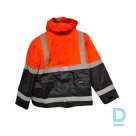 HI-VIS Warm Winter Hooded Membrane Jacket High Visibility Reflective Workwear