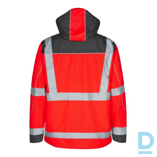 Pārdod Medību apģērbs Jaku Komplekts ENGEL Red Grey Waterproof Breathable Safety Workwear Parka Shell Jacket Darba Apģērbs