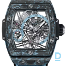 Pārdod Hublot Spirit of Big Bang Tourbillon Carbon Sky Blue