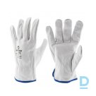 Darba Cimdi Ādas Ergonomiski Metinātāju BASS Safeticult Welding Gloves White Darba Apģērbs Aksesuārs