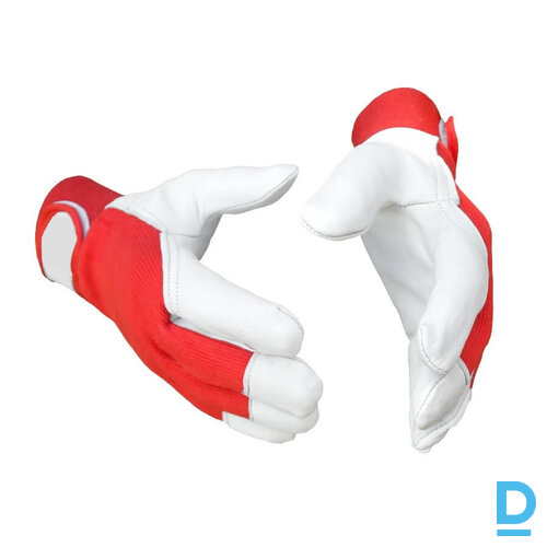 Pārdod Ādas Darba Cimdi FLEXY SG Workwear Work Gloves Velcro Red White Darba Apģērbs Aksesuārs Pārdod Ādas Darba Cimdi FLEXY SG Workwear Work Gloves Velcro Red White Darba Apģērbs Aksesuārs