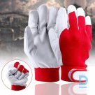 Pārdod Ādas Darba Cimdi FLEXY SG Workwear Work Gloves Velcro Red White Darba Apģērbs Aksesuārs