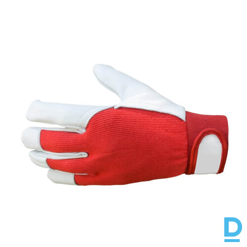 Pārdod Ādas Darba Cimdi FLEXY SG Workwear Work Gloves Velcro Red White Darba Apģērbs Aksesuārs Pārdod Ādas Darba Cimdi FLEXY SG Workwear Work Gloves Velcro Red White Darba Apģērbs Aksesuārs