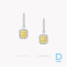 For sale Graff Icon Radiant Cut Yellow and White Diamond Earrings