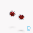 For sale Graff Icon Round Ruby and Diamond Stud Earrings