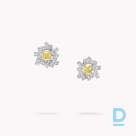 For sale Graff Threads Yellow and White Diamond Stud Earrings