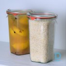 Weck glass jar quadro 795 ml with sealing rubber and fasteners