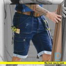 Pārdod Medību apģērbs Elastīgi Multikabatu Šorti Denim Jeans BOLT Shorts North Ways Workwear Stretch Navy Blue Darba Apģērbs