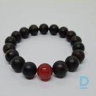 For sale BLACK AMBER bracelet with red ball