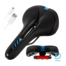 Bicycle seat with light black USB (P22220)