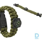 Survival bracelet with accessories - green (P6063)