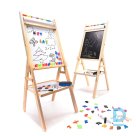 Double-sided blackboard with crayons, magnets and drawing paper 90cm (6489)