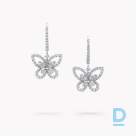 For sale Graff Butterfly Silhouette Diamond Drop Earrings 