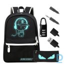 Backpack with luminescent pattern USB Kruzzel (P19374)