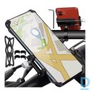 Metal Bicycle Phone Holder with Rubber Black (P18282)