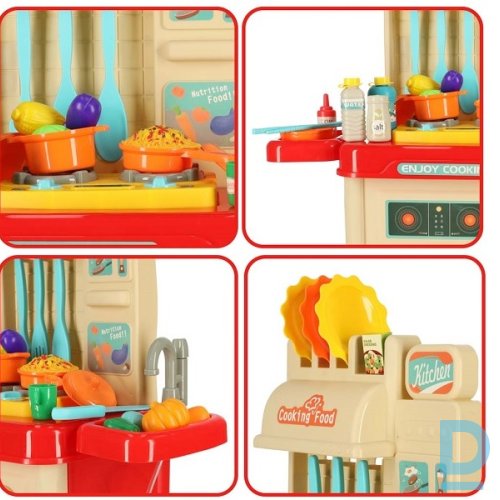 Bērnu rotaļu virtuve ar piederumiem un gaismu 44 el. 68,5 cm (4303) Bērnu rotaļu virtuve ar piederumiem un gaismu 44 el. 68,5 cm (4303)