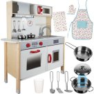 Children's play wooden kitchen with accessories, light and sound 97 cm (P21934)