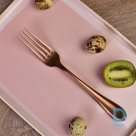 Destello collection table fork in caper color