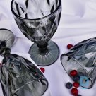 Dark gray rhombus collection glass-goblet 320 ml for sale