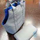 Pet carrier bags with replaceable inner pad.