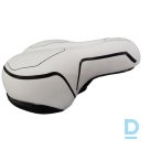 White gel bicycle saddle with reflector (PRW5H)