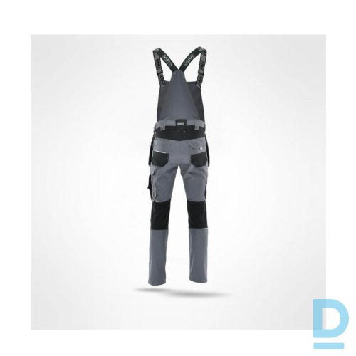 Pārdod Darba kombinezoni Darba puskombinezons ar nokarenām kabatām Monter Sara Flexi Cordura Velcro Reflective grey black ss.lv